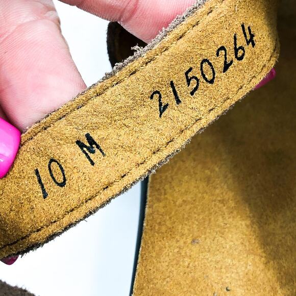 SAS Womens Huggy Cross Strap Sandal 10 M Teddy Brown Suede Adjustable NWOB - Picture 9 of 10